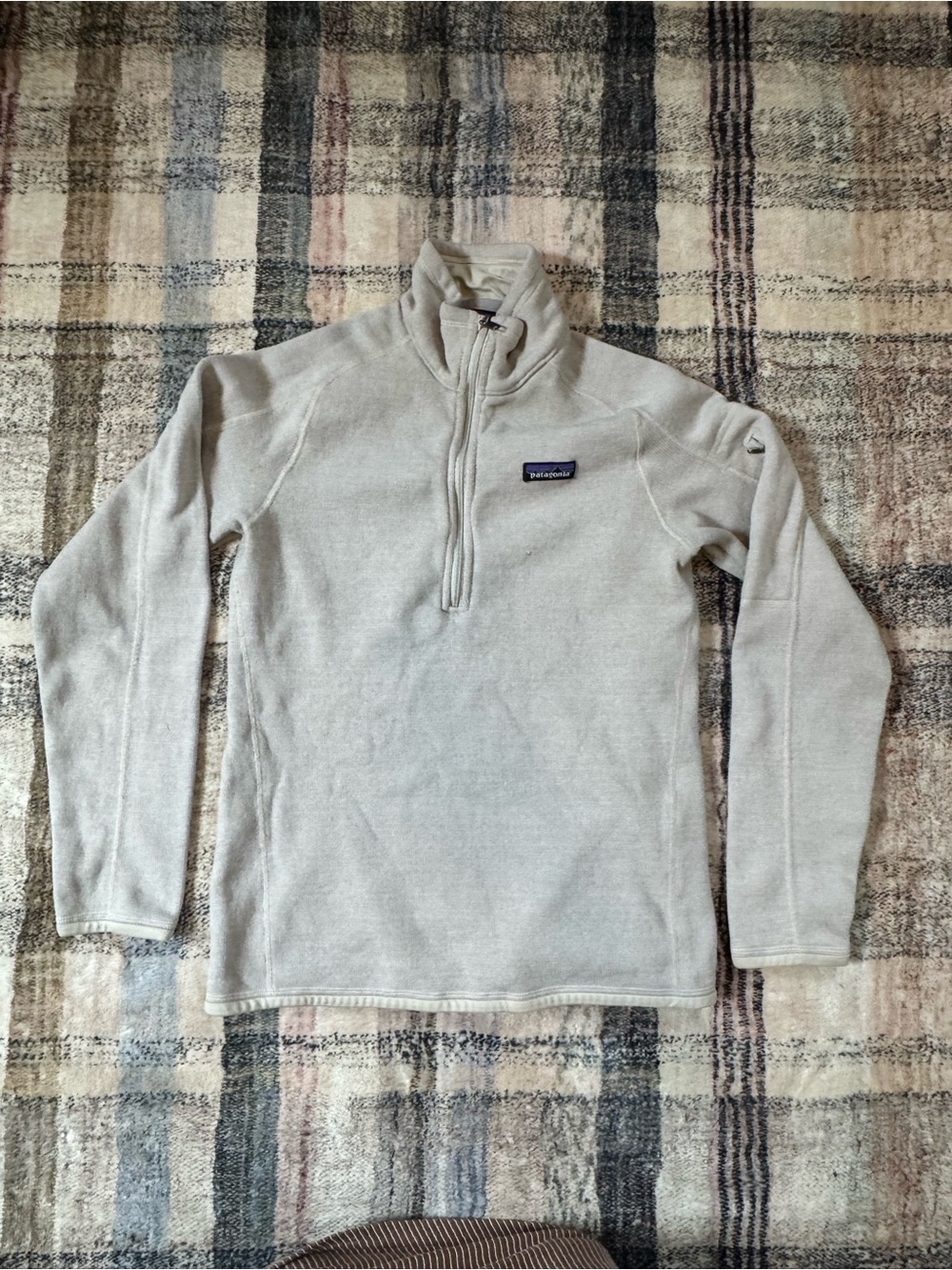 Patagonia Cream Women's Quarter-Zip Fleece Pullover